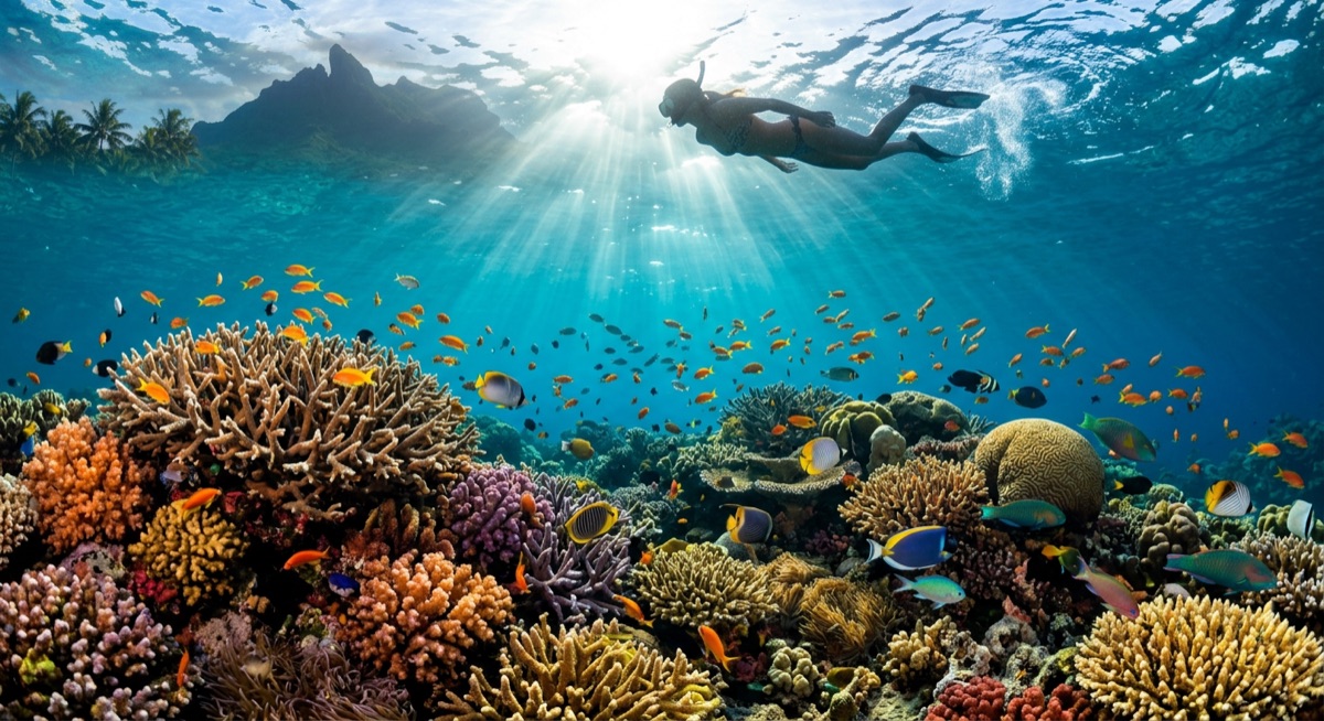 Snorkeling dans le lagon