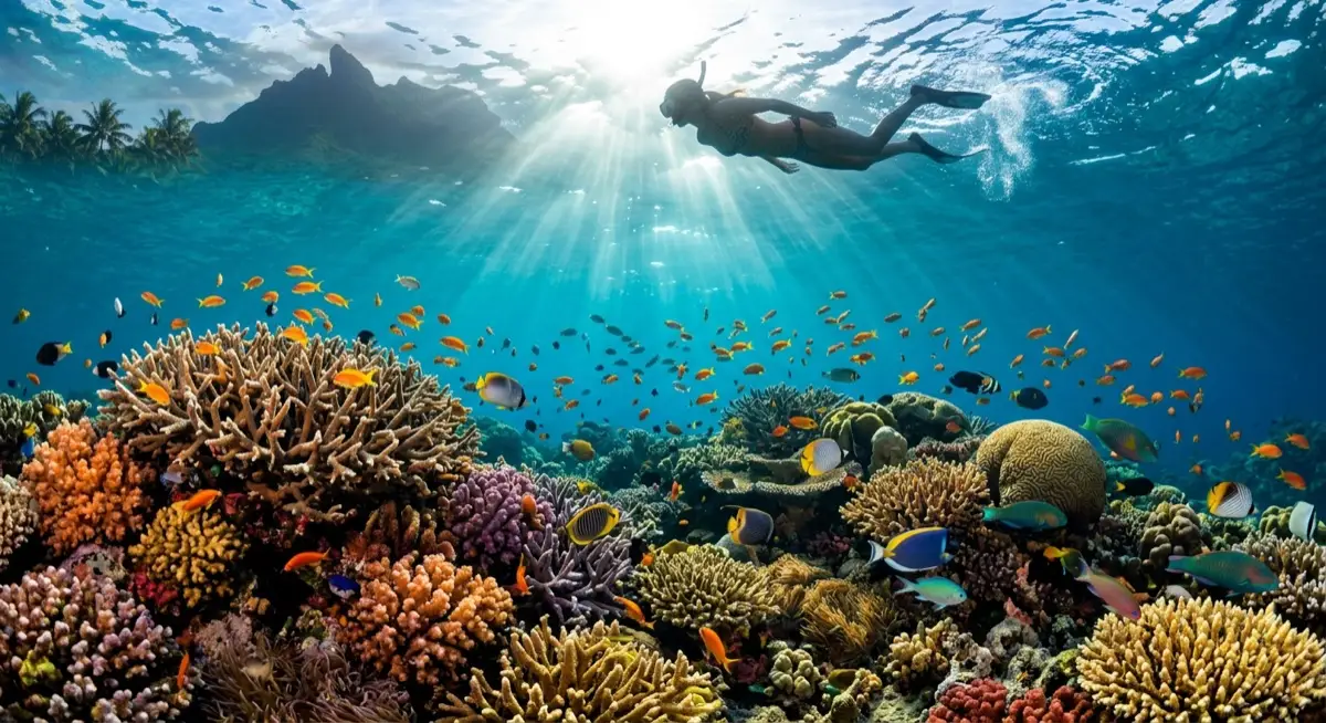 Snorkeling dans le lagon